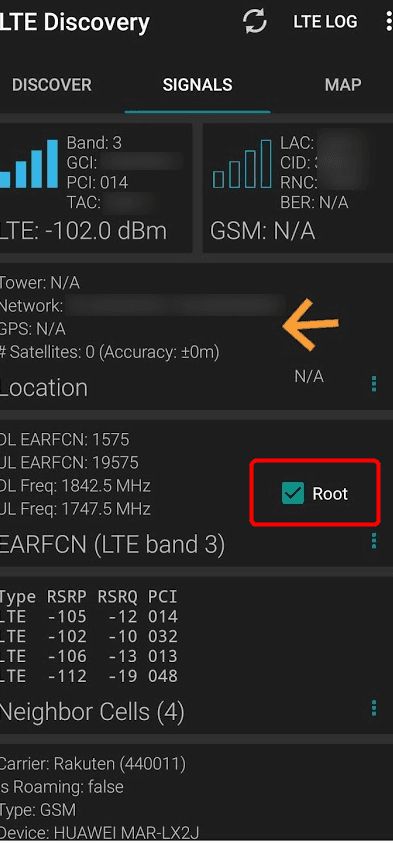 接続中の周波数帯・バンドを確認できるアプリ「LTE Discovery」【楽天モバイル】 5 e68ea5e7b69ae4b8ade381aee591a8e6b3a2e695b0e5b8afe383bbe38390e383b3e38389e38292e7a2bae8aa8de381a7e3818de3828be382a2e38397e383aae3808clt