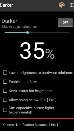 画面を最低輝度より暗くできるアプリ「Darker」が至極。暗い所で自動ONも 1 e794bbe99da2e38292e69c80e4bd8ee8bc9de5baa6e38288e3828ae69a97e3818fe381a7e3818de3828be382a2e38397e383aae3808cdarkere3808de3818ce887b3
