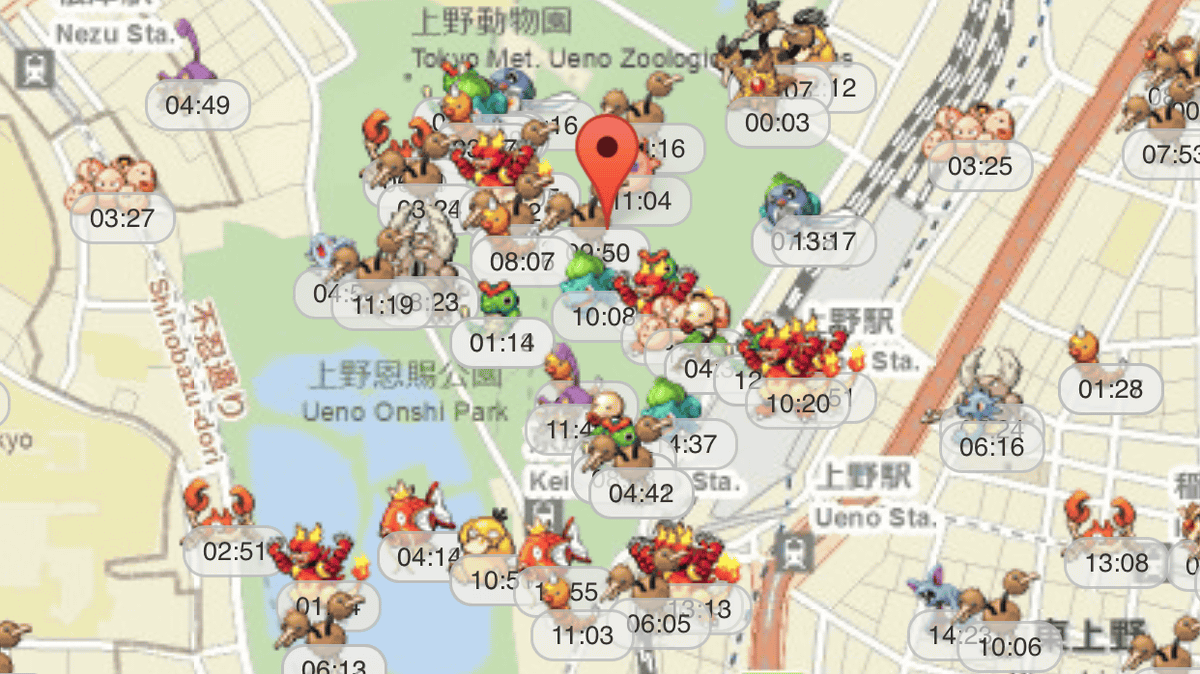 【ポケモンGO】「近くにいるポケモン」の場所を調べる方法と、効率よくポケモンを集める方法 11 00