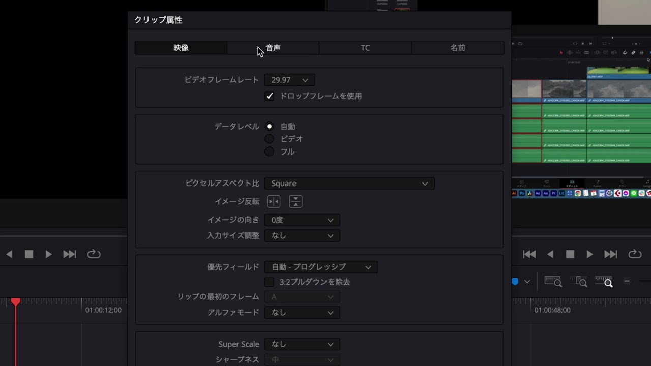 DaVinci Resolveで左のみのモノラル音声をステレオに分ける方法 16