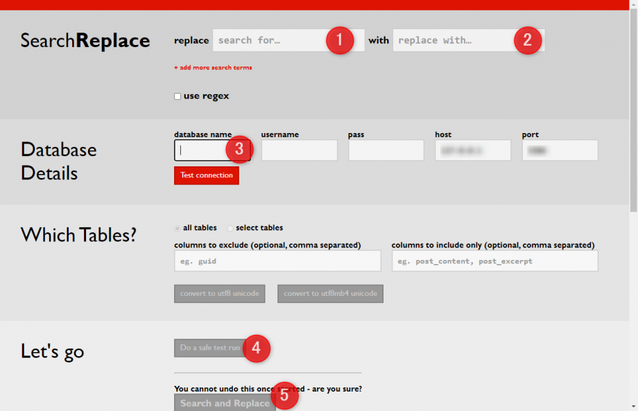 WordPressデータベース簡単操作!Search Replace DBの使い方 6 Search Replace 01