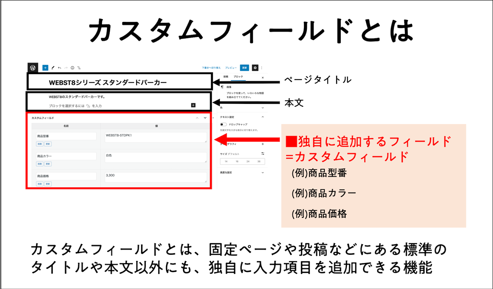 WordPressカスタムフィールドを活用!柔軟なコンテンツ管理 14 wordpress custom fields